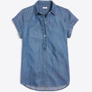 J Crew Chambray Half button top